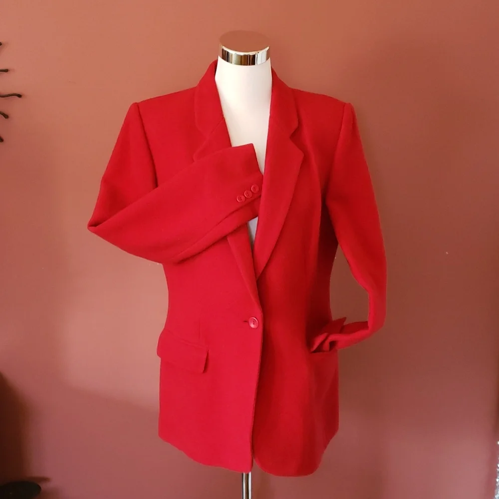 Charter Club Red Blazer, Size 10. - Picture 2 of 6